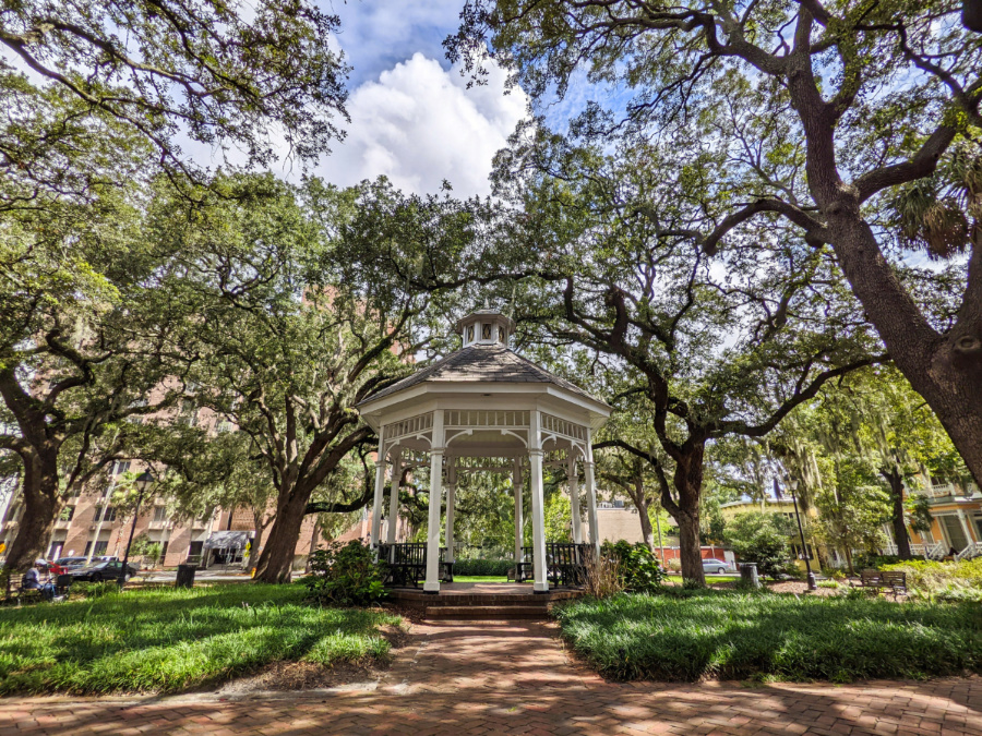 Gazebo in Whitefield Square Historic District Savannah Georgia 3