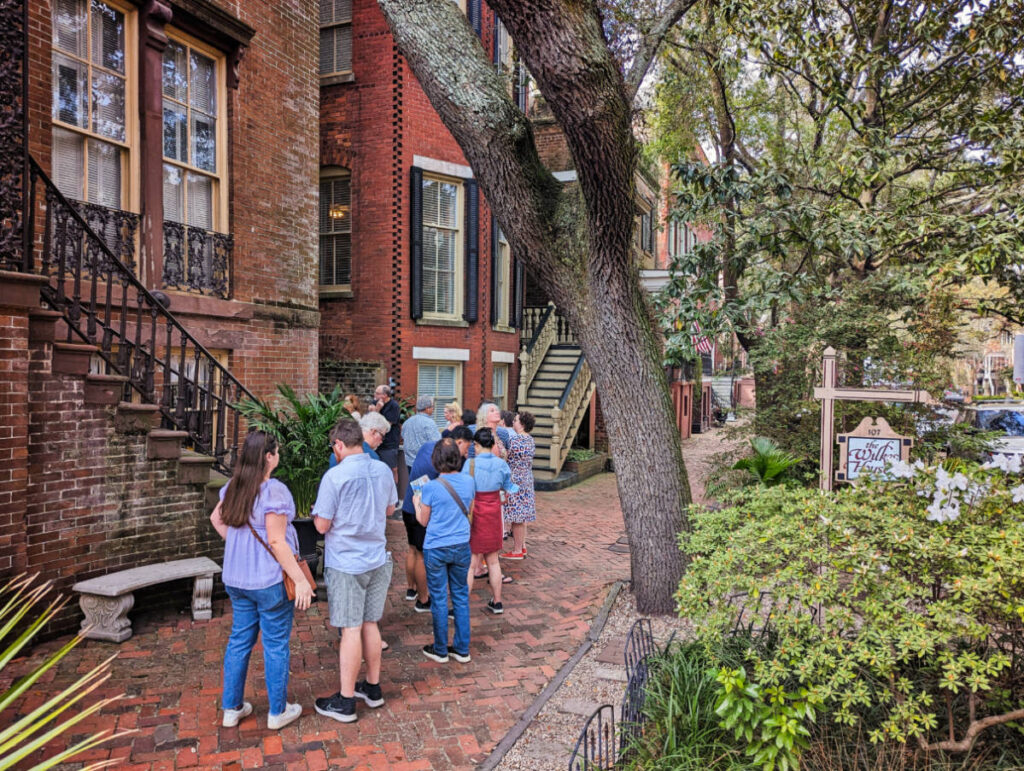 Line outside of Mrs Wilkes Dining Room Historic District Savannah Georgia 1