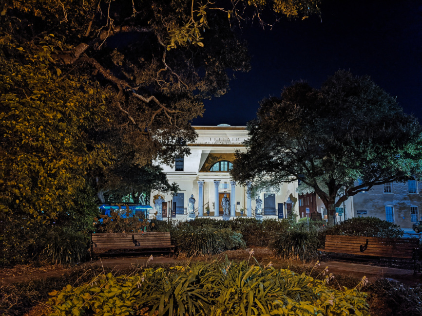 Telfair Museum at Night Savannah Georgia 1