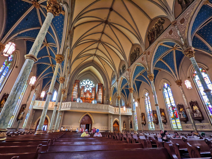 Interior of Cathedral Basilica of St John the Baptist Historic District Savannah Georgia 1