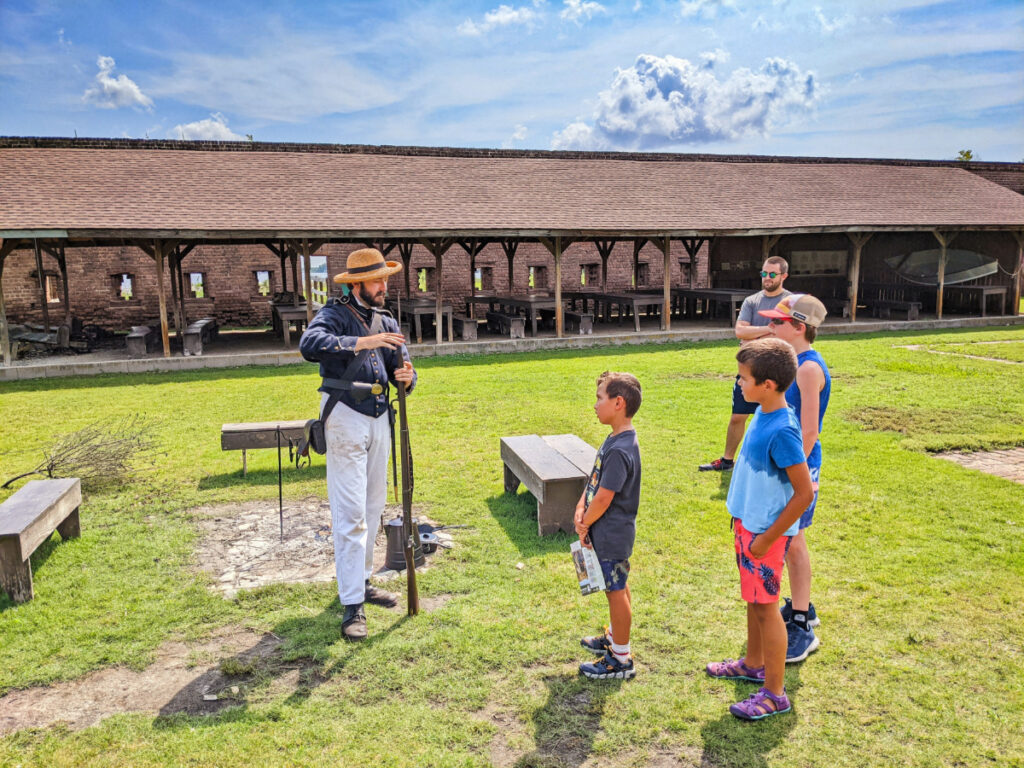 Taylor Family and Living History at Old Fort Jackson Historic Site Savannah Coastal Georgia 3