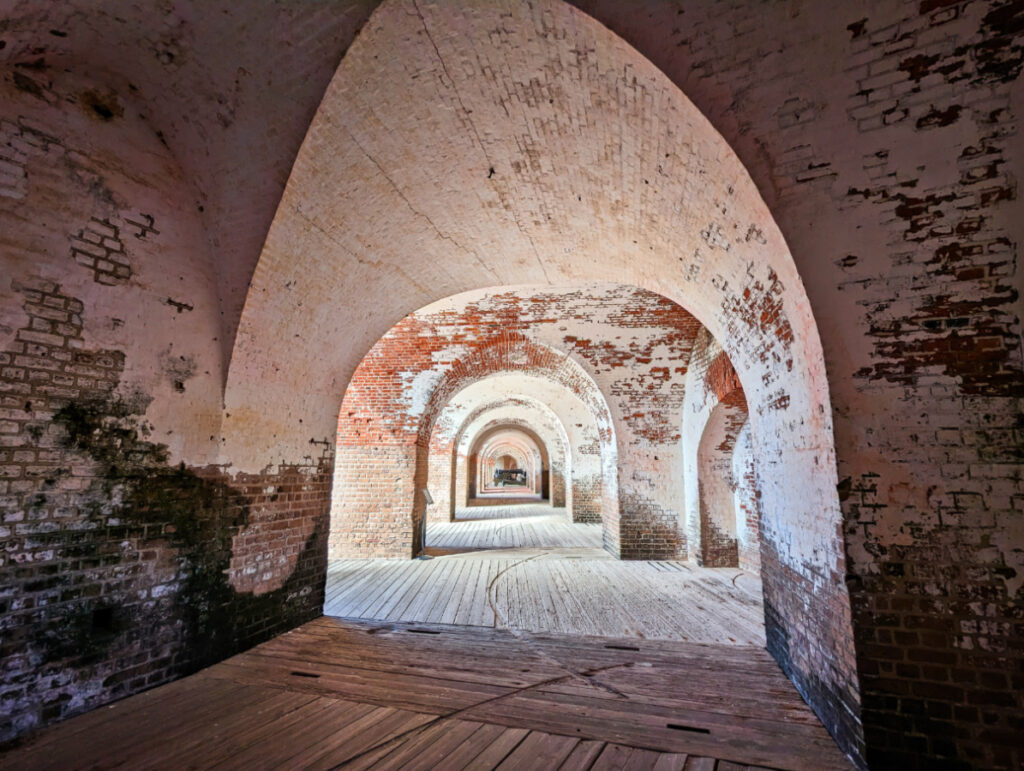 View of tunnels inside Fort Pulaski National Monument Tybee Island Savannah Georgia 4