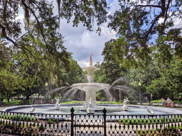 Forsyth Park Fountain in Sunlight Savannah Georgia 2